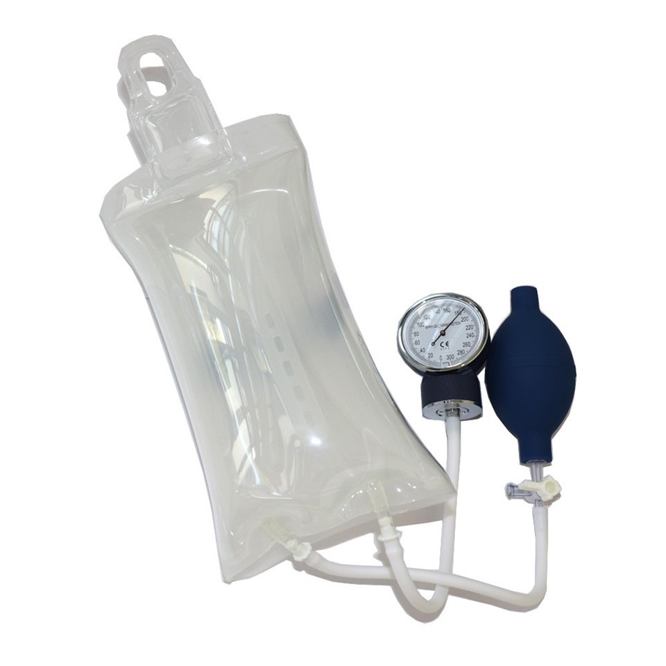 500ML Pressure Infusion Bag With Pressure Gauge factory
