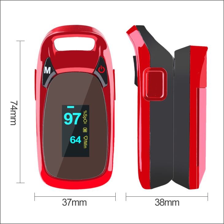 Dual Color OLED Display Fingertip Pulse Oximeter