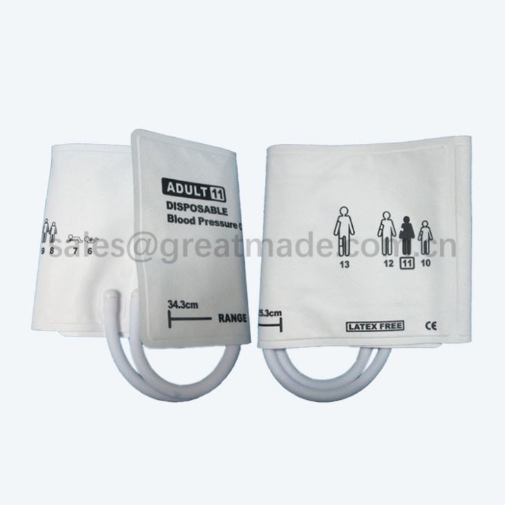 Täiskasvanud #11Diposable Nibp mansett, 25,3 34,3 cm käe ümbermõõt, dual torud