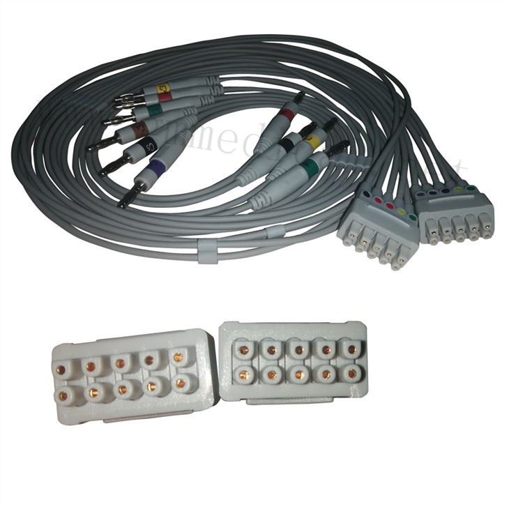 Ühildub GE MAC500 800 1200 1200ST 1600 Multi-Link Leadwire Set , Banana Lõpp , AHA .