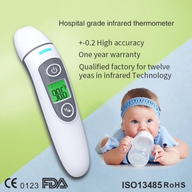 Meditsiiniline infrapunatermomeeter kõrva ja otsaesise termomeeter